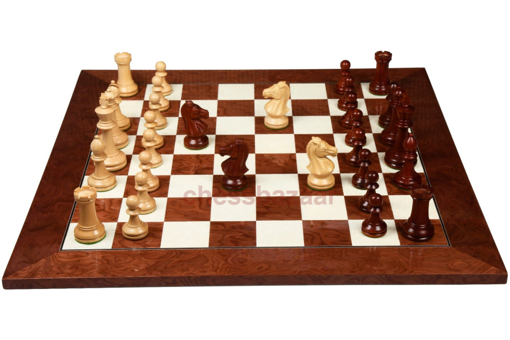 Gm Blitz Staunton Turnier Schachfiguren - Handgeschnitzt Aus Rosenholz Und Buchsbaumholz Kh 95 Mm