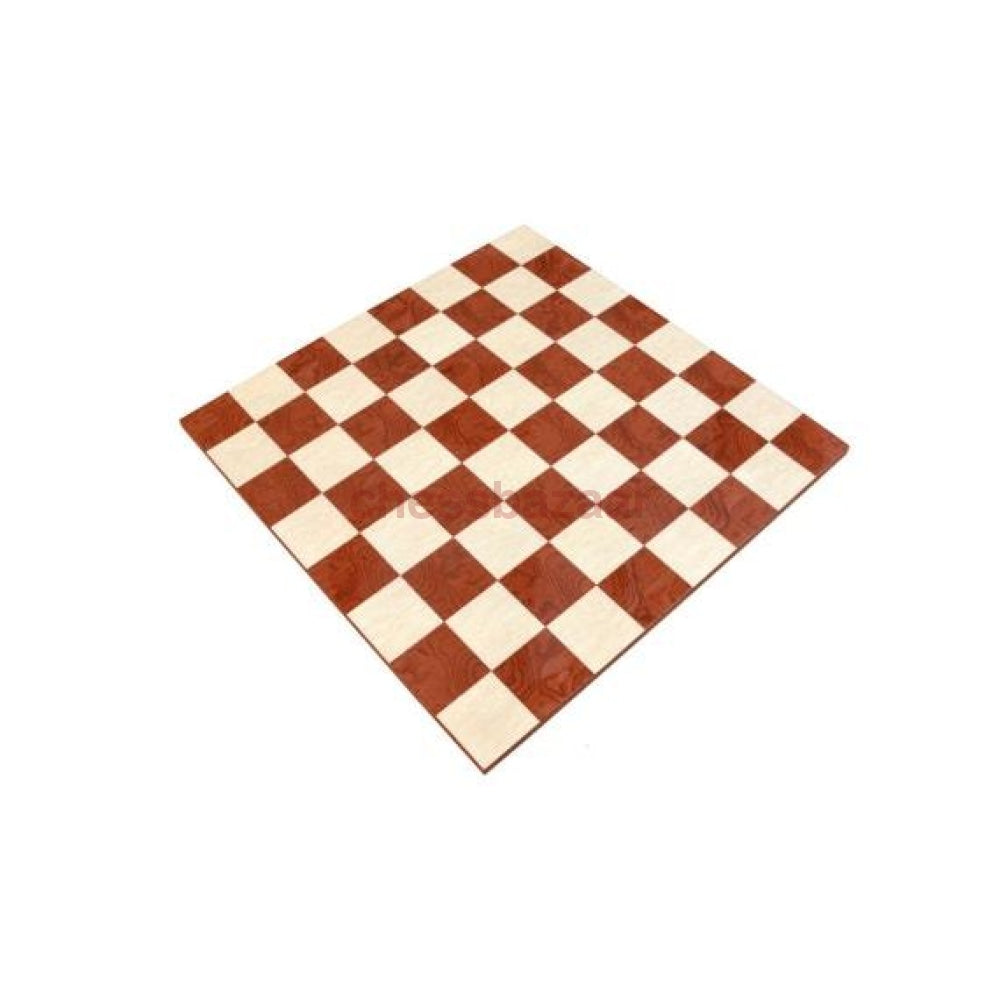 Minimalist Holz Schachbrett aus rotem Eschenholz und Ahornholz – hochglänzend – Rahmenlos – 60 mm
