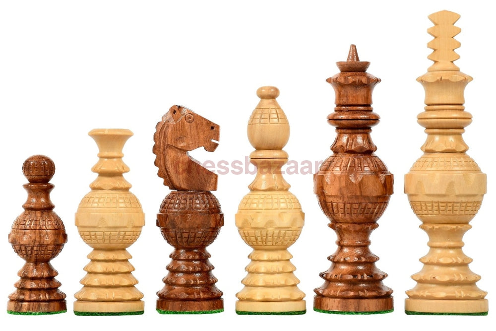 32 Stück Schach Holz Handgefertigte Geschnitzte Set Schachfiguren