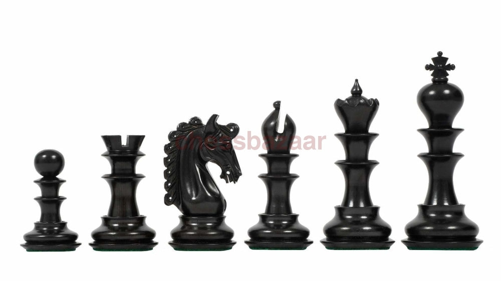 Beerbaum Staunton Schachfigurenserie: Beschwerte handgeschnitzten  Schachfiguren aus Ebenholz und Buchsbaumholz  - KH 119 mm